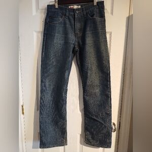 Men's Levi's 514 Straight Denim Jeans in Dark Blue Wash